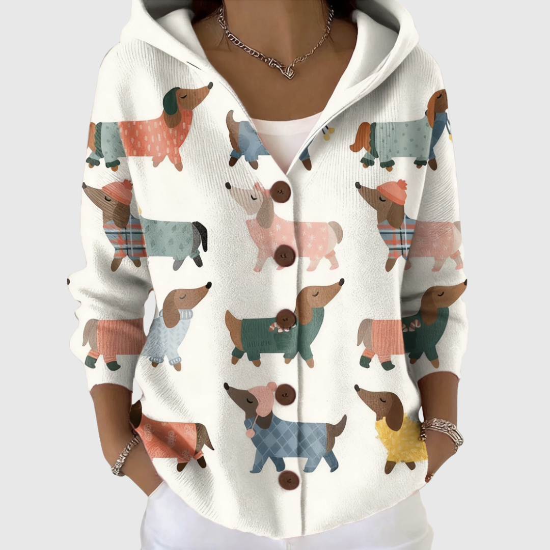 Noëlle | Cardigan en Maille à Capuche