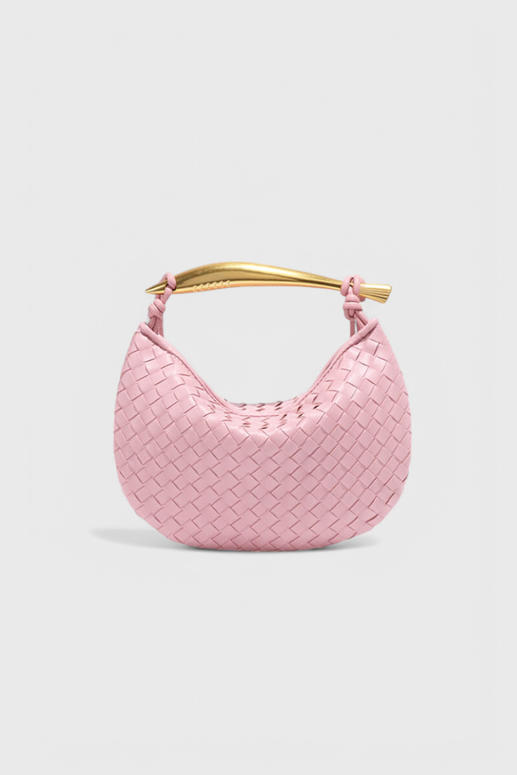 Gerda™ | Sac tissé à poignée dorée