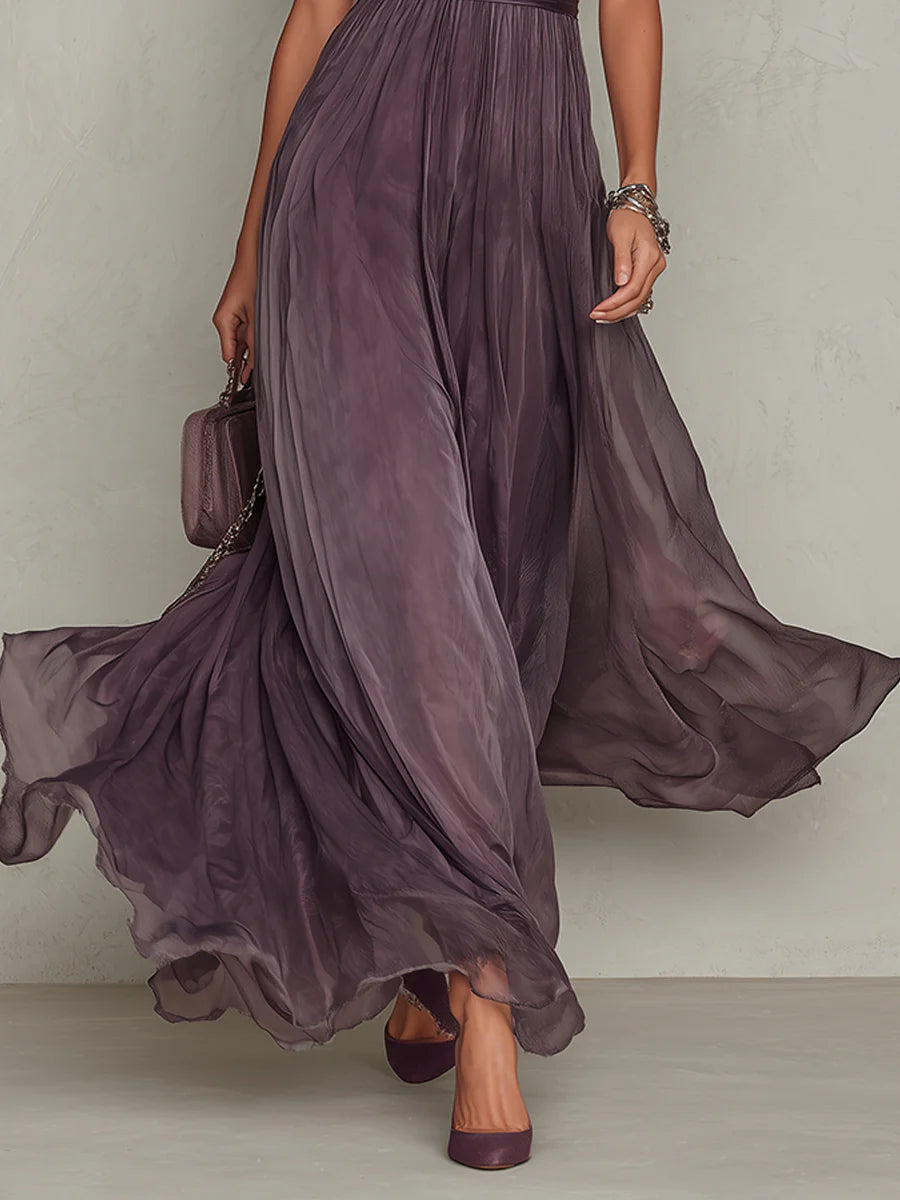 Robe Longue Flavia en Tissu Luxueux - Élégance Inégalée chez Maison de Lune