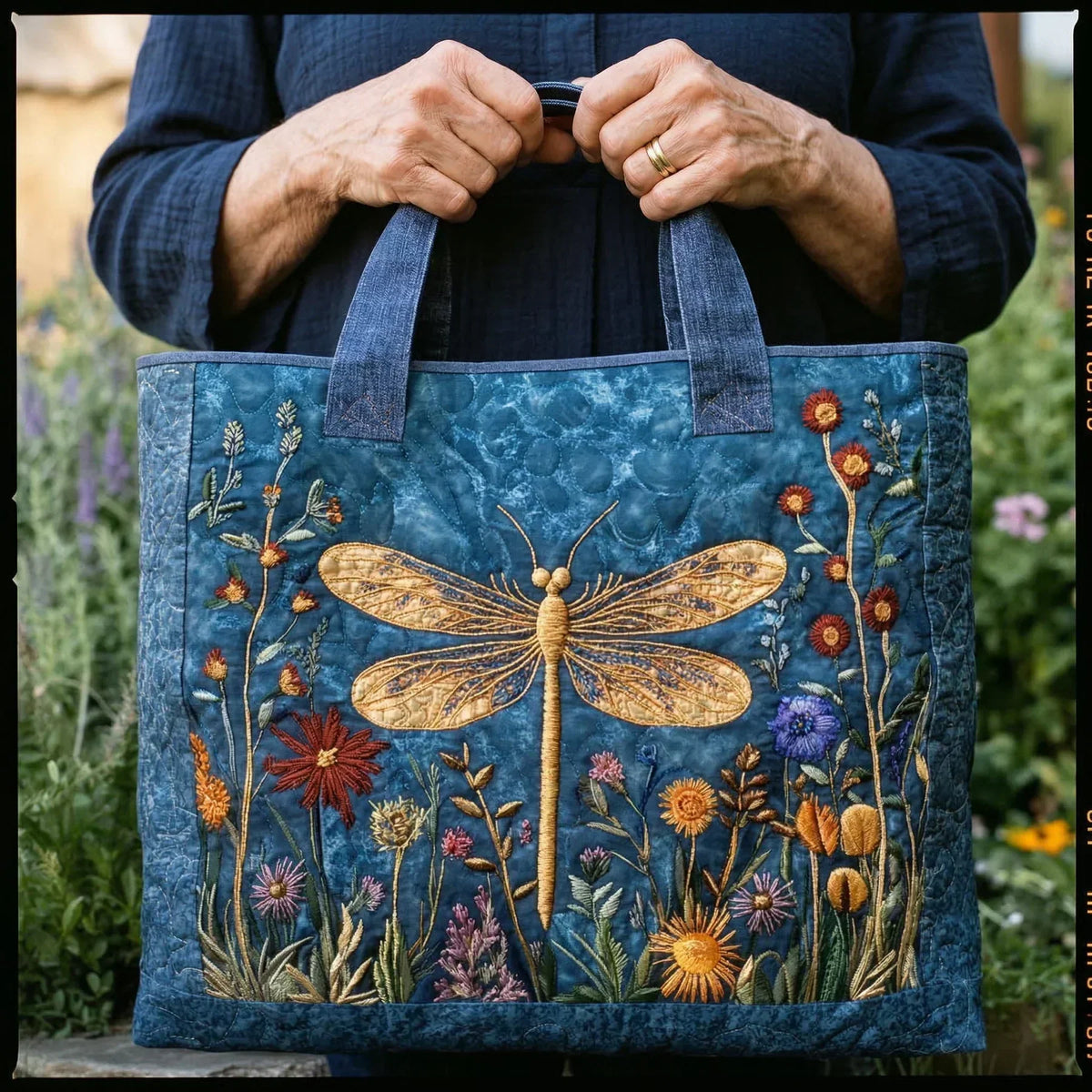 Sac Artisanal Matelassé | Libellule Dorée