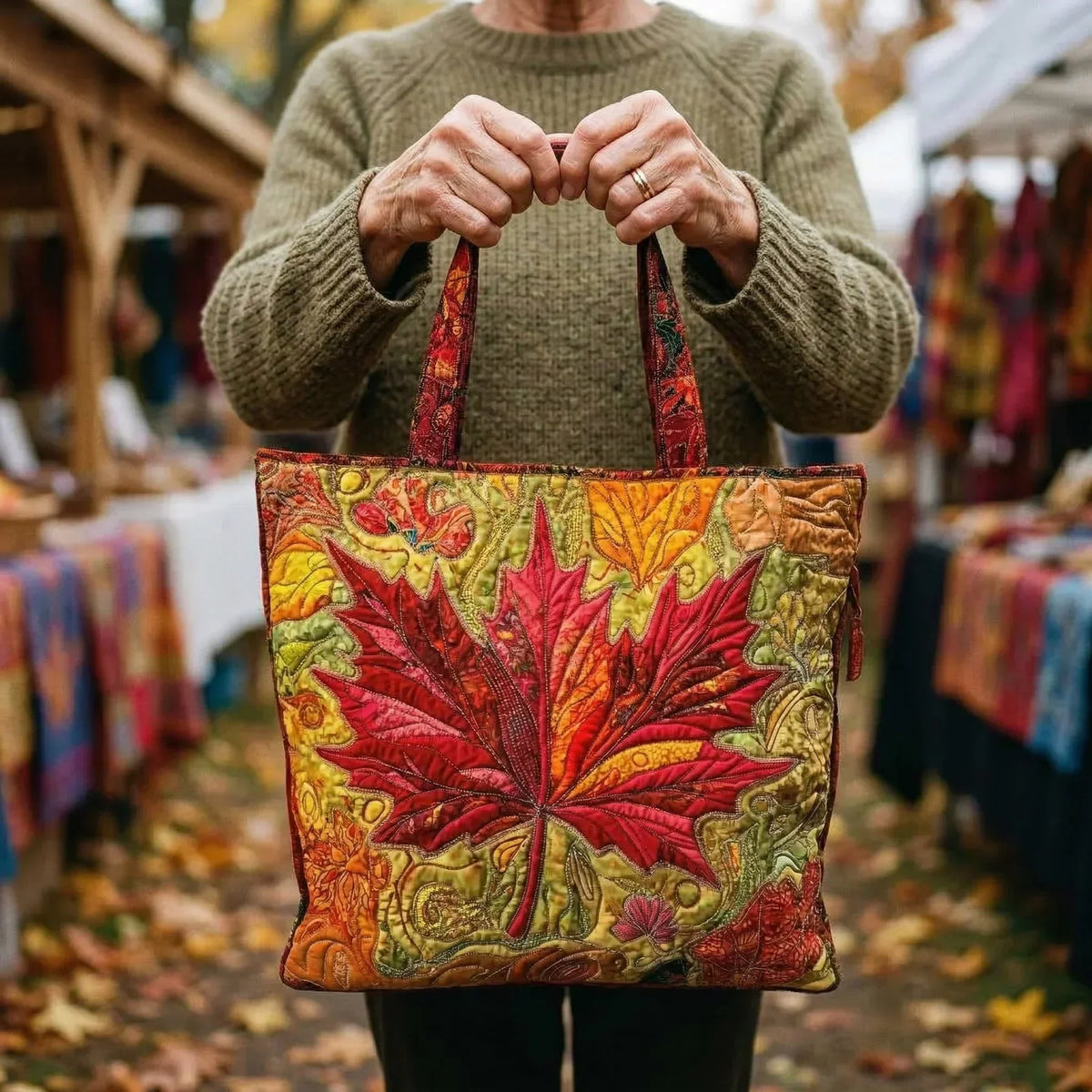 Sac Artisanal Matelassé | Érable au Coucher du Soleil