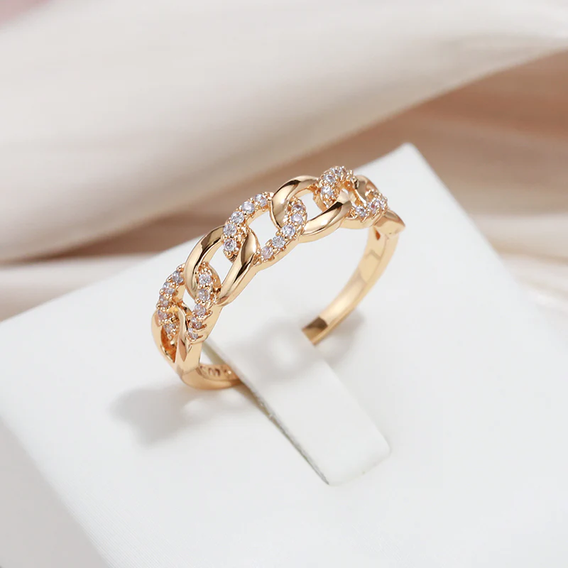 Fátima — Bague Dorée « Maille Chic »