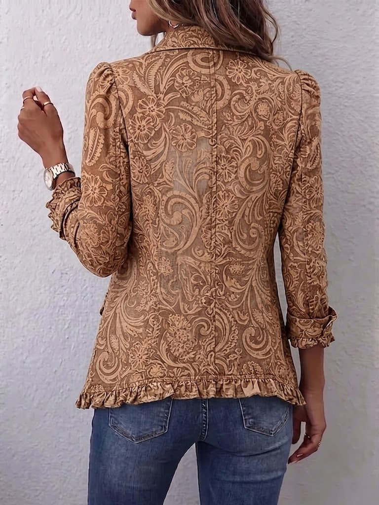 Constance | Veste Florale Vintage à Volants