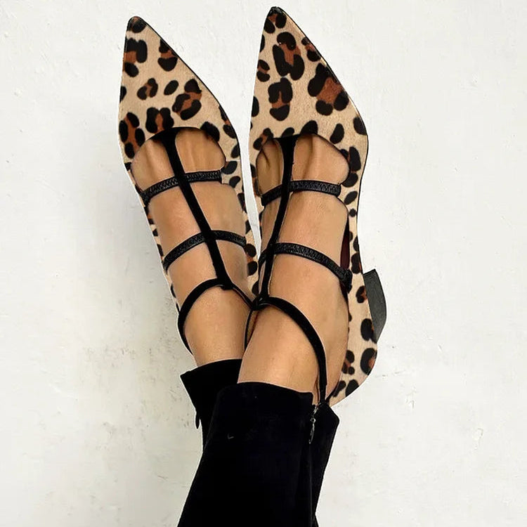 Bridget | Chaussures à Talon et Bride Léopard
