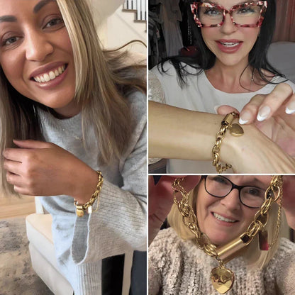 Guadalupe — Bracelet Pendentif Cœur Doré