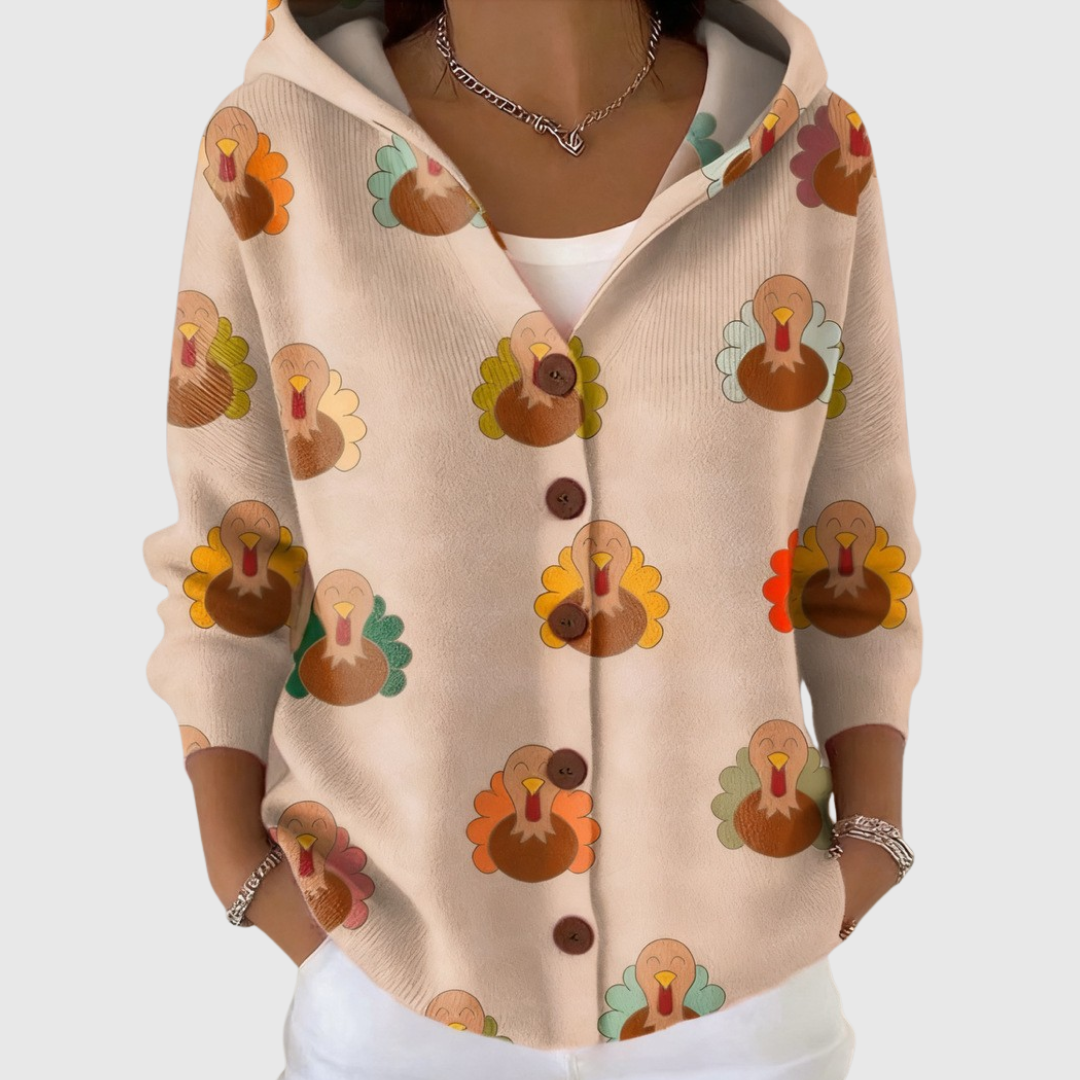 Perrine | Cardigan en Maille à Capuche
