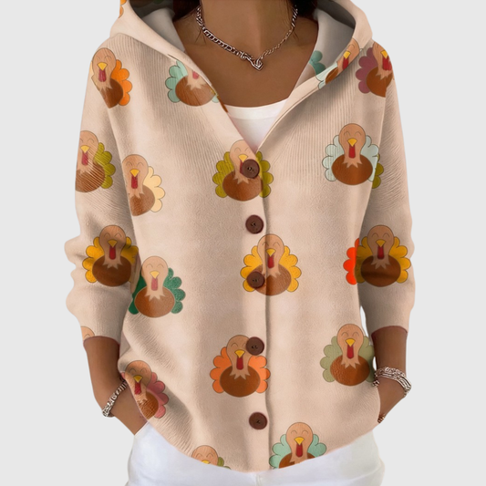 Perrine | Cardigan en Maille à Capuche