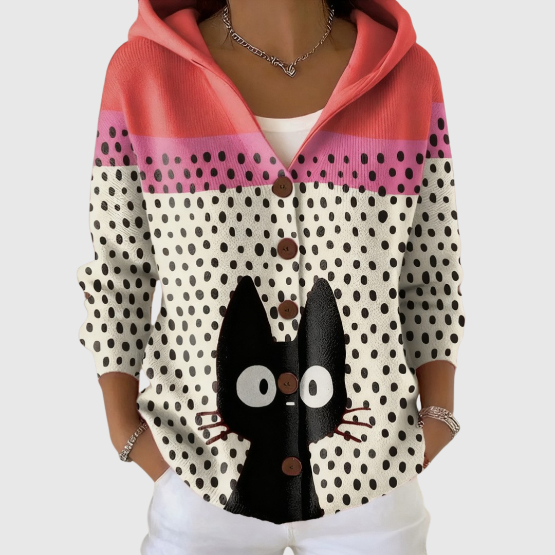 Lorène | Cardigan en Maille à Capuche