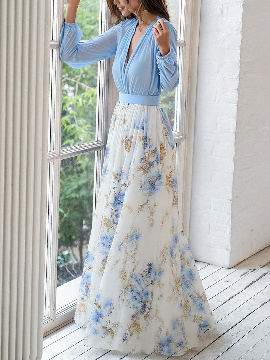 Robe Maxi Fleurie Pénélope | Élégance Éternelle de Maison de Lune