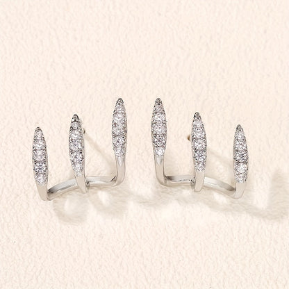 Flora — Boucles d'Oreilles Triples Élégantes