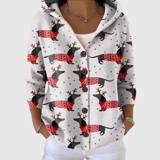 Ambre | Cardigan en Maille à Capuche