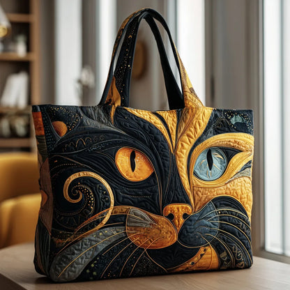 Sac Artisanal Matelassé | Chat Mystique