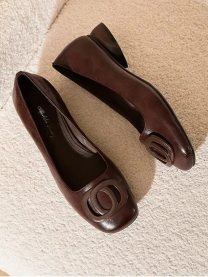 Chiara | Ballerines en Cuir Végétal à Bout Carré