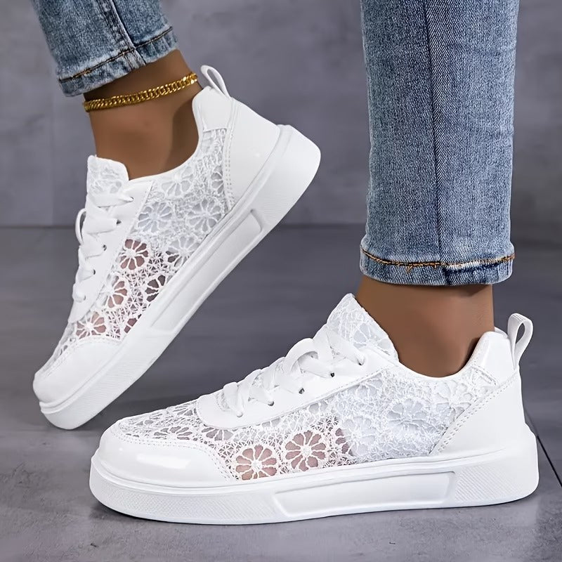 Dentelle | Sneakers en Dentelle Florale
