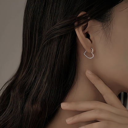 Pilar — Boucles d'Oreilles Cœur en Acier Inoxydable