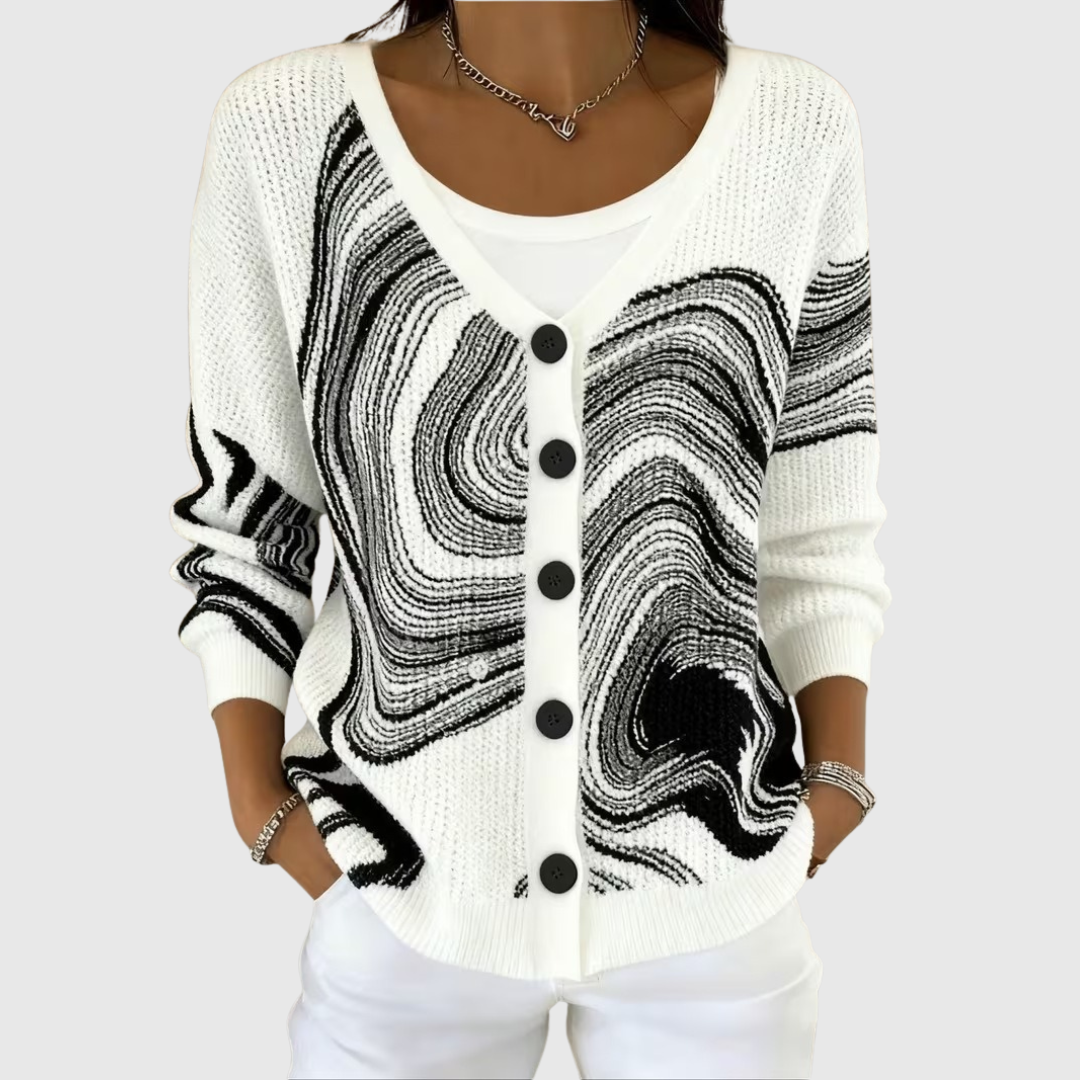 Émilie | Cardigan en Maille à Boutons