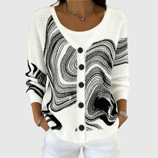 Émilie | Cardigan en Maille à Boutons