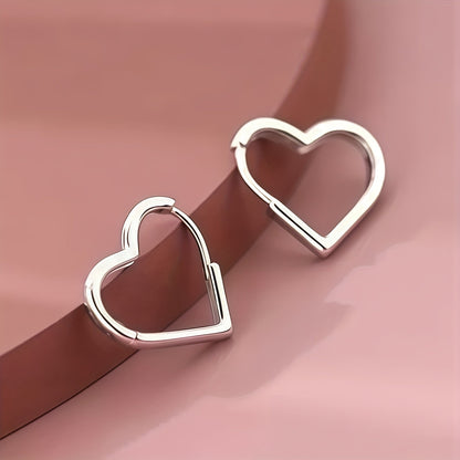 Pilar — Boucles d'Oreilles Cœur en Acier Inoxydable