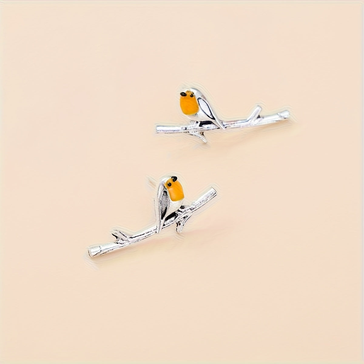 Delia — Boucles d'Oreilles Rouge-Gorge