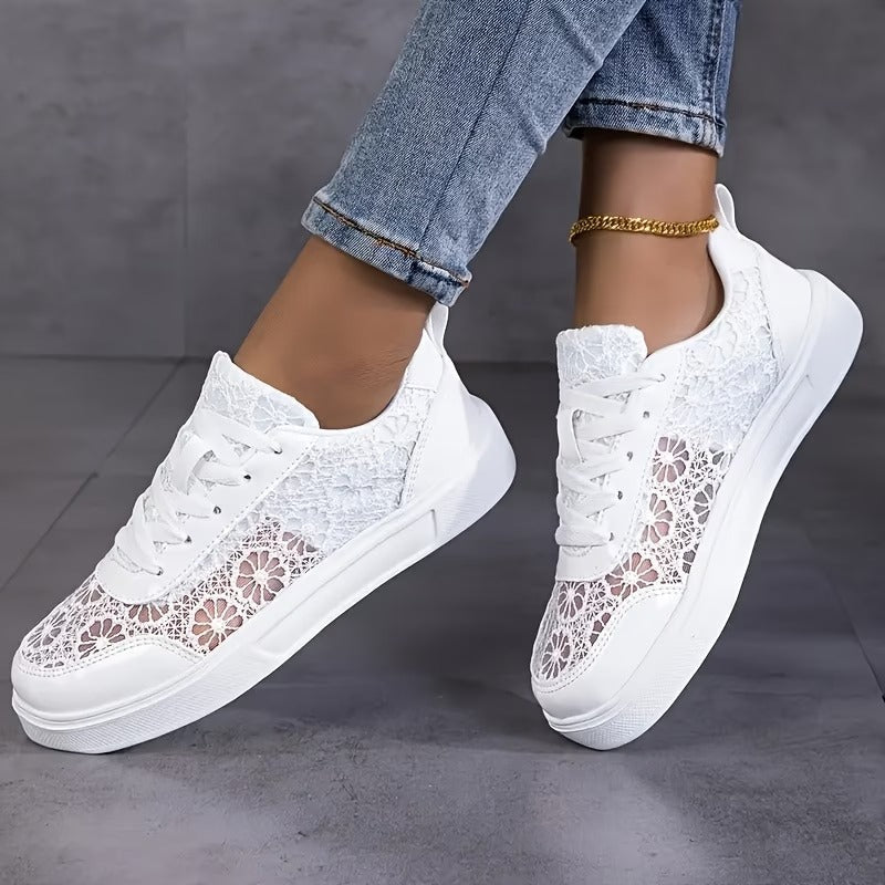 Dentelle | Sneakers en Dentelle Florale