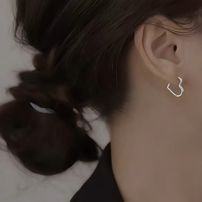 Pilar — Boucles d'Oreilles Cœur en Acier Inoxydable