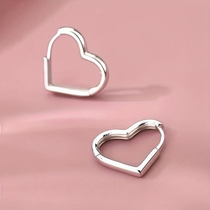 Pilar — Boucles d'Oreilles Cœur en Acier Inoxydable