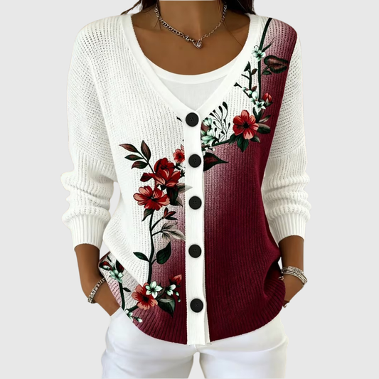 Éliane | Cardigan en Maille à Boutons