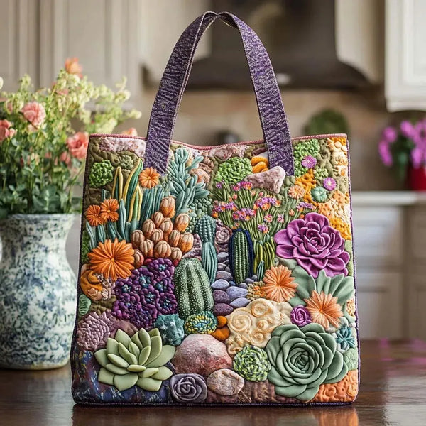 Sac Artisanal Matelassé | Jardin de Succulentes