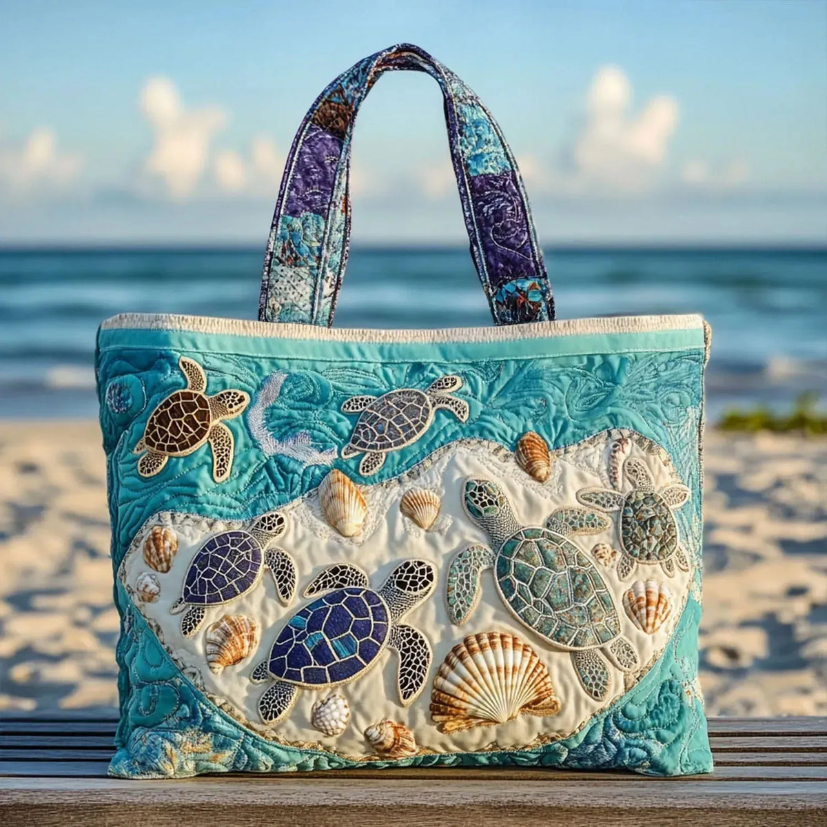 Sac Artisanal Matelassé | Tortues Amoureuses