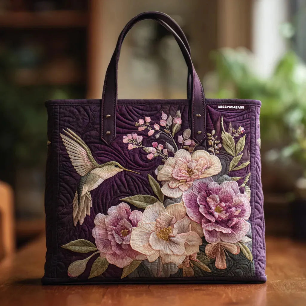 Sac Artisanal Matelassé | Colibri et Orchidées