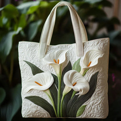 Sac Artisanal Matelassé | Tournesols Blancs