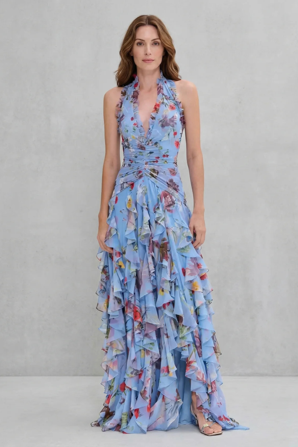 Robe Longue Élégante à Col Halter - Maison de Lune