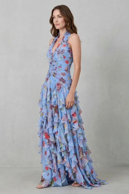 Robe Longue Élégante à Col Halter - Maison de Lune