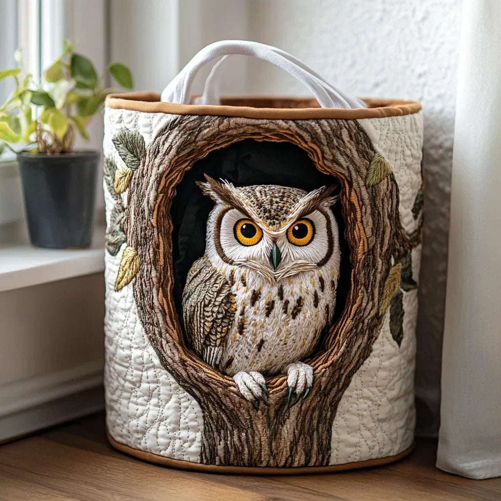 Panier Matelassé | Hibou parmi les Branches