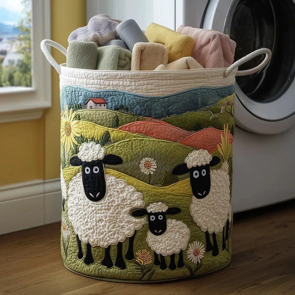 Panier Matelassé | Moutons Blottis