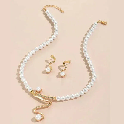 Almudena — Parure Collier et Boucles d'Oreilles Perles Naturelles