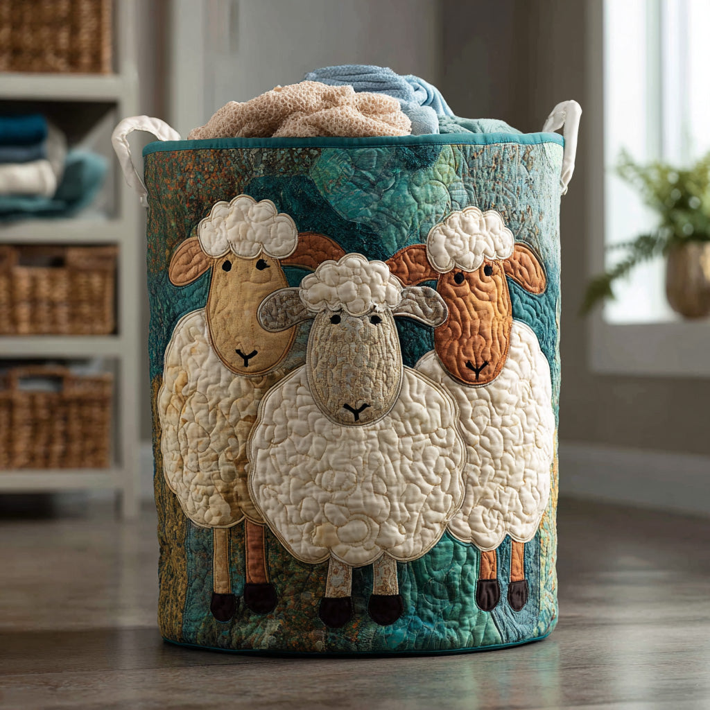Panier Matelassé | Troupeau de Moutons Duveteux