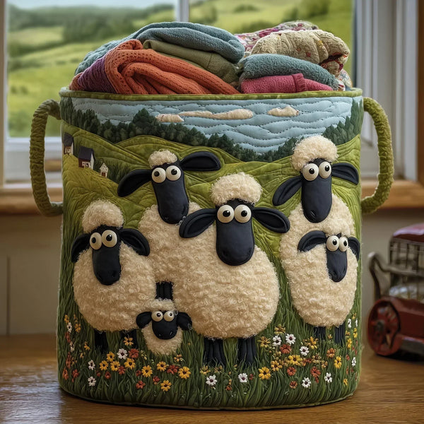 Panier Matelassé | Troupeau de Moutons