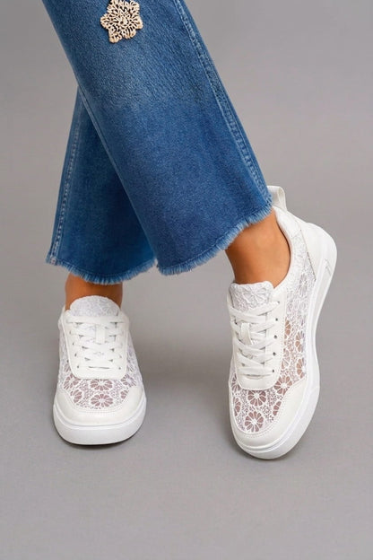 Dentelle | Sneakers en Dentelle Florale
