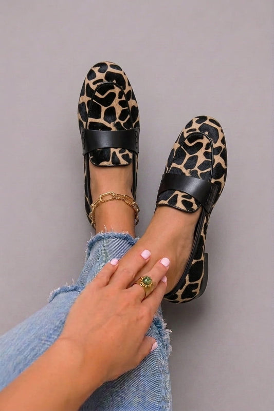 Sofia | Mocassins Léopard Élégants
