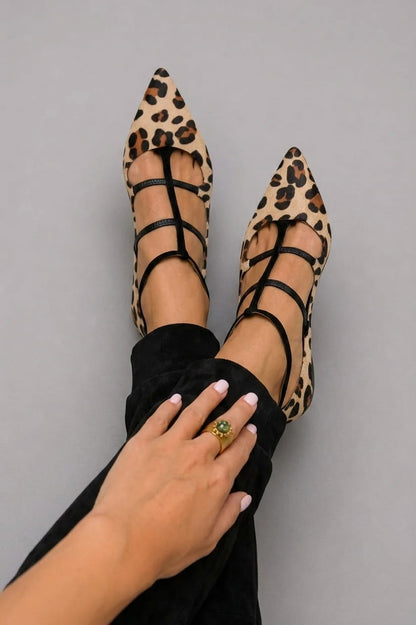 Bridget | Chaussures à Talon et Bride Léopard