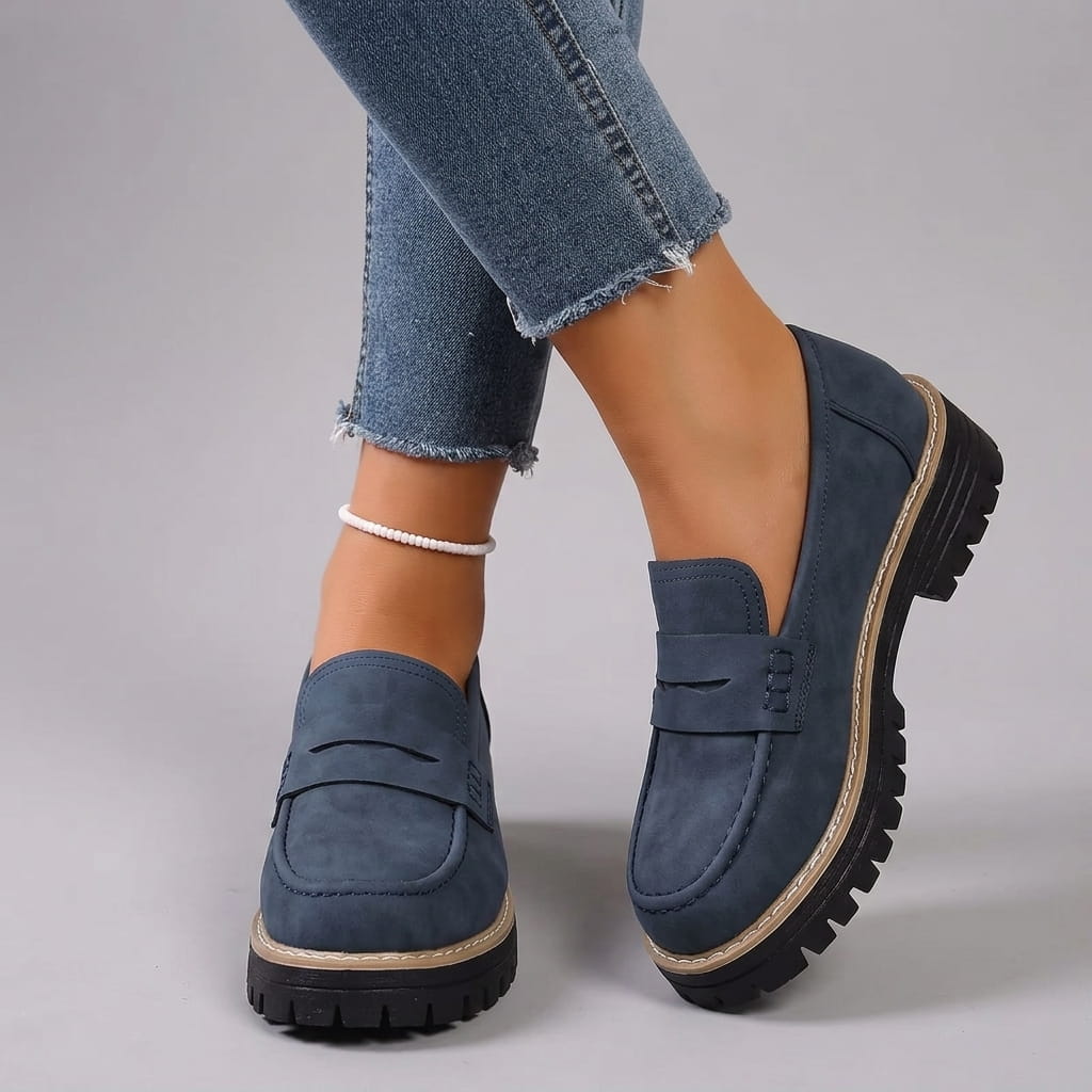 Elsa | Mocassins à Plateforme Style Collège