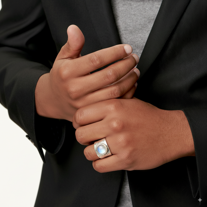 Reyes — Bague Bohème Pierre de Lune