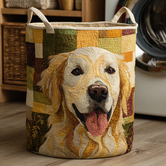 Panier Matelassé | Golden Retriever Souriant