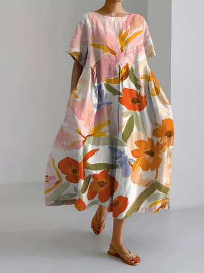 Robe d'Été Fleurie Valeno