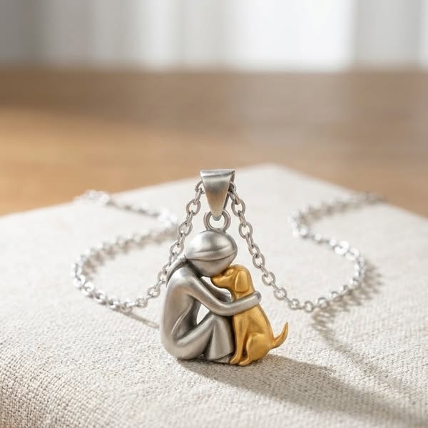 Pendentif « Amitié Éternelle » – Symbole de l'Amour entre une Femme et son Chien