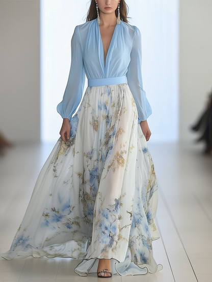 Robe Maxi Fleurie Pénélope | Élégance Éternelle de Maison de Lune