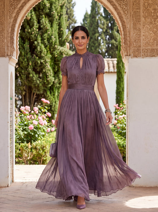 Robe Longue Flavia en Tissu Luxueux - Élégance Inégalée chez Maison de Lune