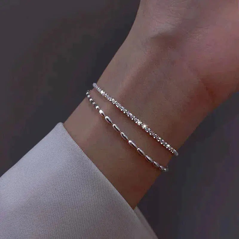 Amparo — Ensemble de Bracelets Argentés Zircone