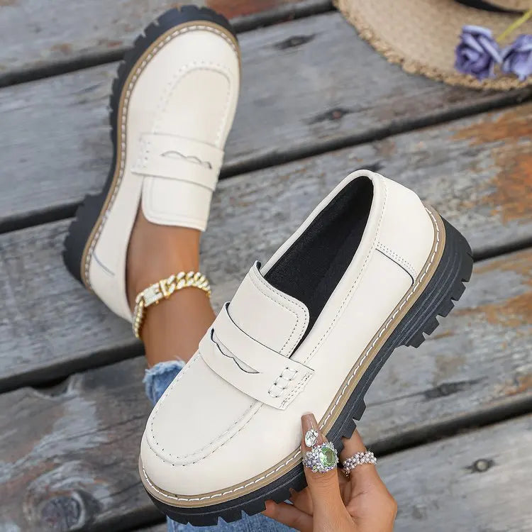 Elsa | Mocassins à Plateforme Style Collège